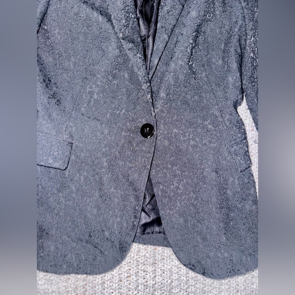 Zara Basics Black Blazer Jacket XS Textured - Picture 2 of 6